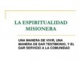 Espiritualidad Misionera